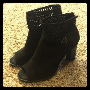 Cute peep toe ankle booties
